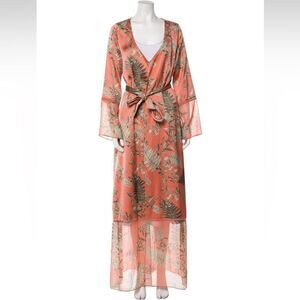 Misa printed dress/robe with tie sash